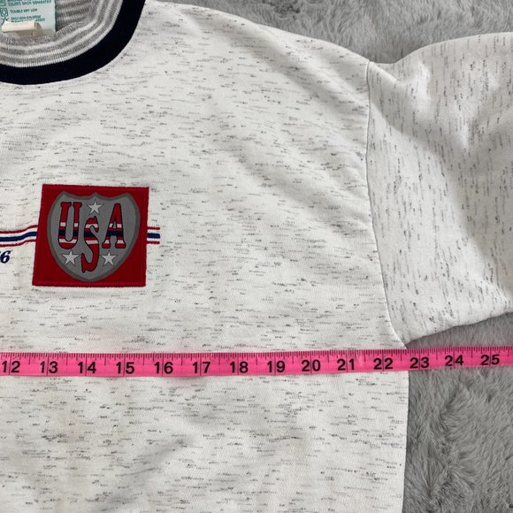 Vintage Est 1776 USA White Crew Neck Sweater - Picture 5 of 9